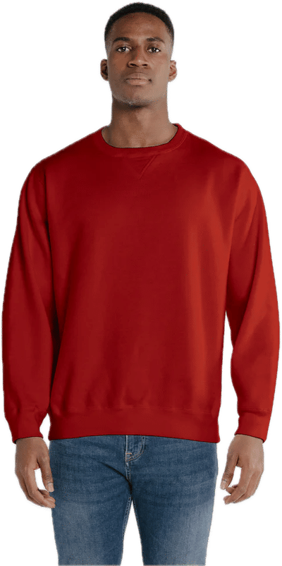 Am image of a Custom Redwood Classics Northerner Crewneck in Harvest Red!