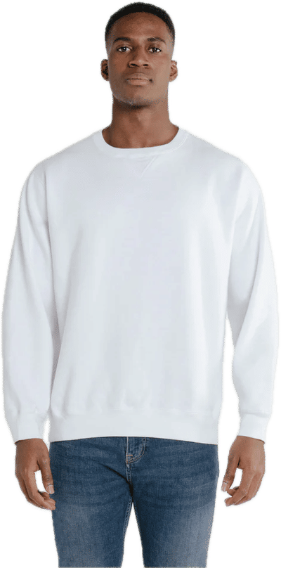 Am image of a Custom Redwood Classics Northerner Crewneck in White!