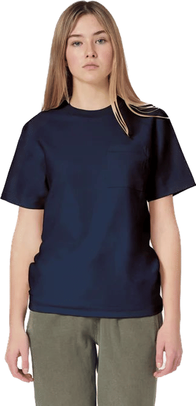 Am image of a Custom Redwood Classics Peary Tee in Midnight Navy!
