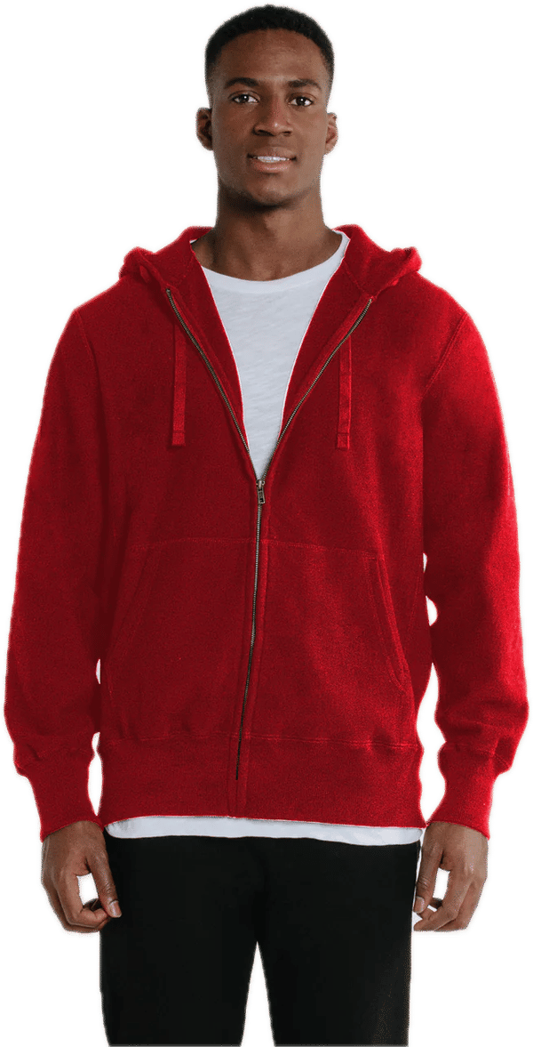 Am image of a Custom Redwood Classics Peregrine Full Zip Hoody in Canadian Red!