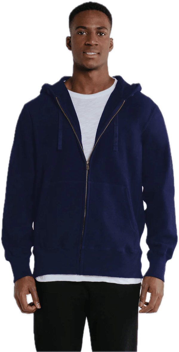 Am image of a Custom Redwood Classics Peregrine Full Zip Hoody in Midnight Navy!