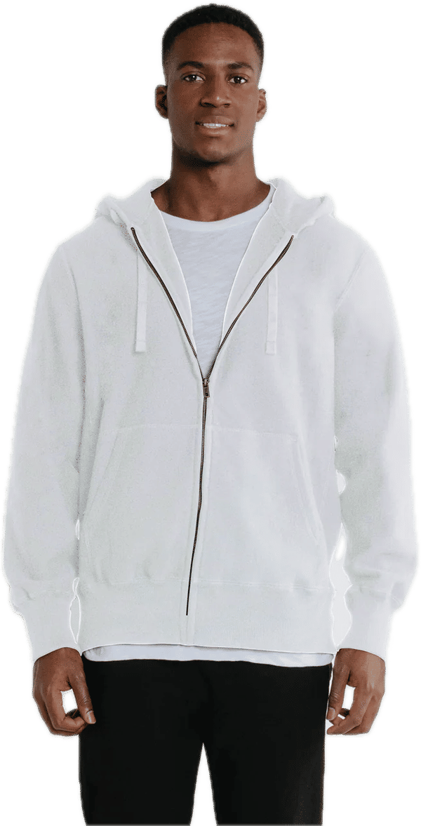 Am image of a Custom Redwood Classics Peregrine Full Zip Hoody in White!