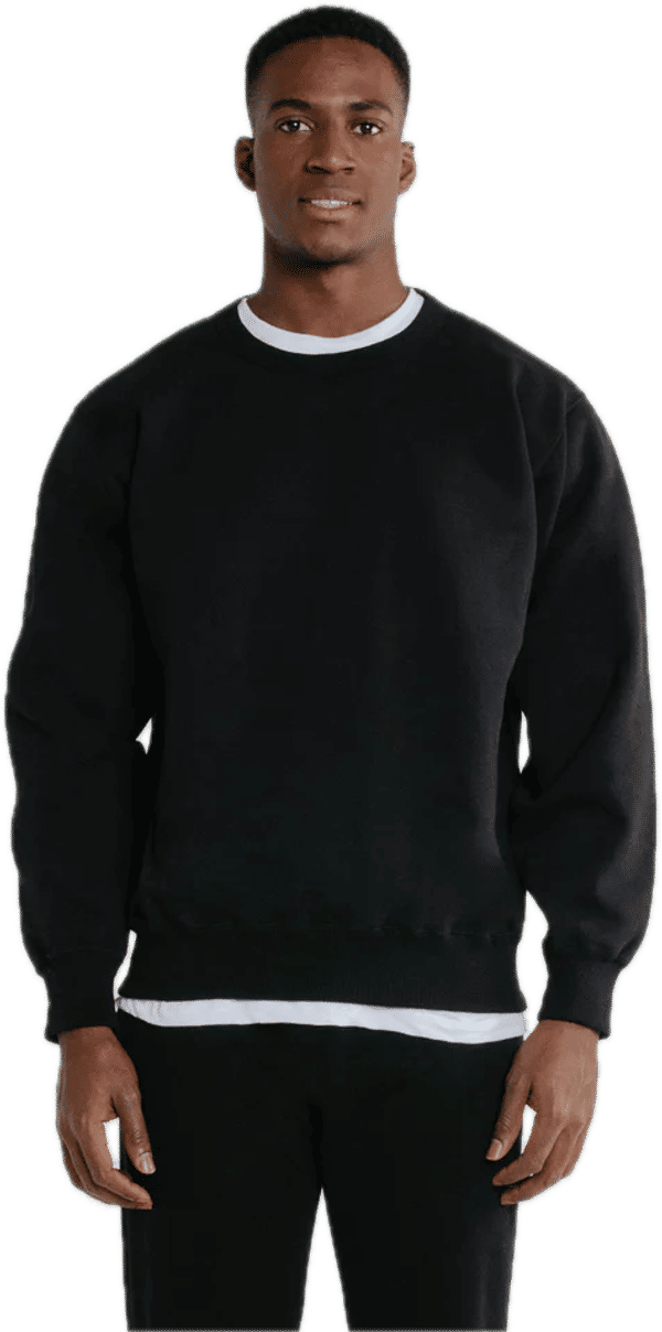 Am image of a Custom Redwood Classics Polar Crewneck in Black!
