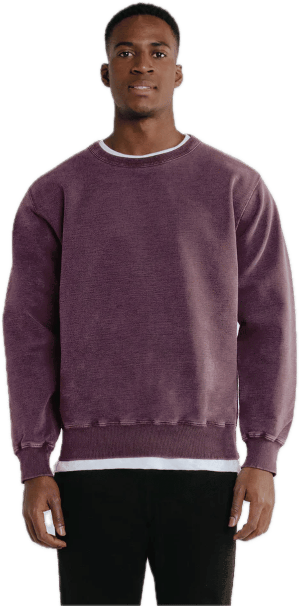 Am image of a Custom Redwood Classics Polar Crewneck in Burgundy!