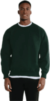 Am image of a Custom Redwood Classics Polar Crewneck in Park Green!