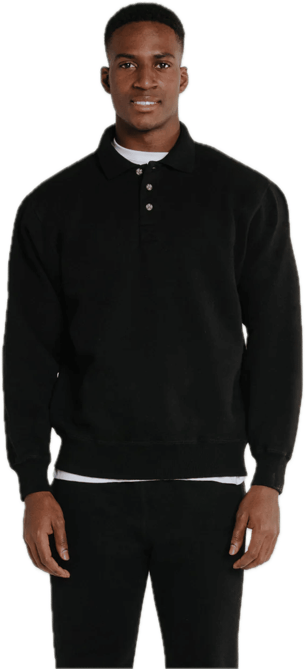 Am image of a Custom Redwood Classics Ruck Top Polo in Black!