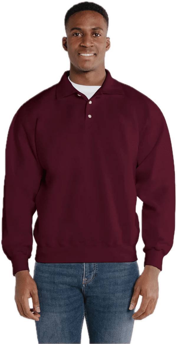 Am image of a Custom Redwood Classics Ruck Top Polo in Burgundy!