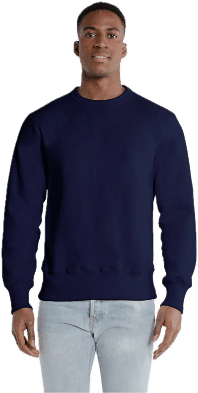 Am image of a Custom Redwood Classics Sculpin Crewneck in Midnight Navy!