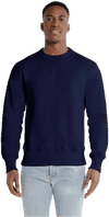 Am image of a Custom Redwood Classics Sculpin Crewneck in Midnight Navy!