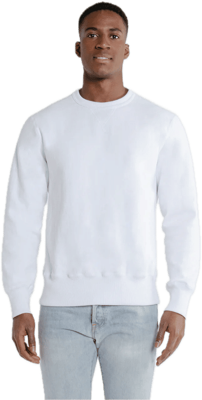 Am image of a Custom Redwood Classics Sculpin Crewneck in White!