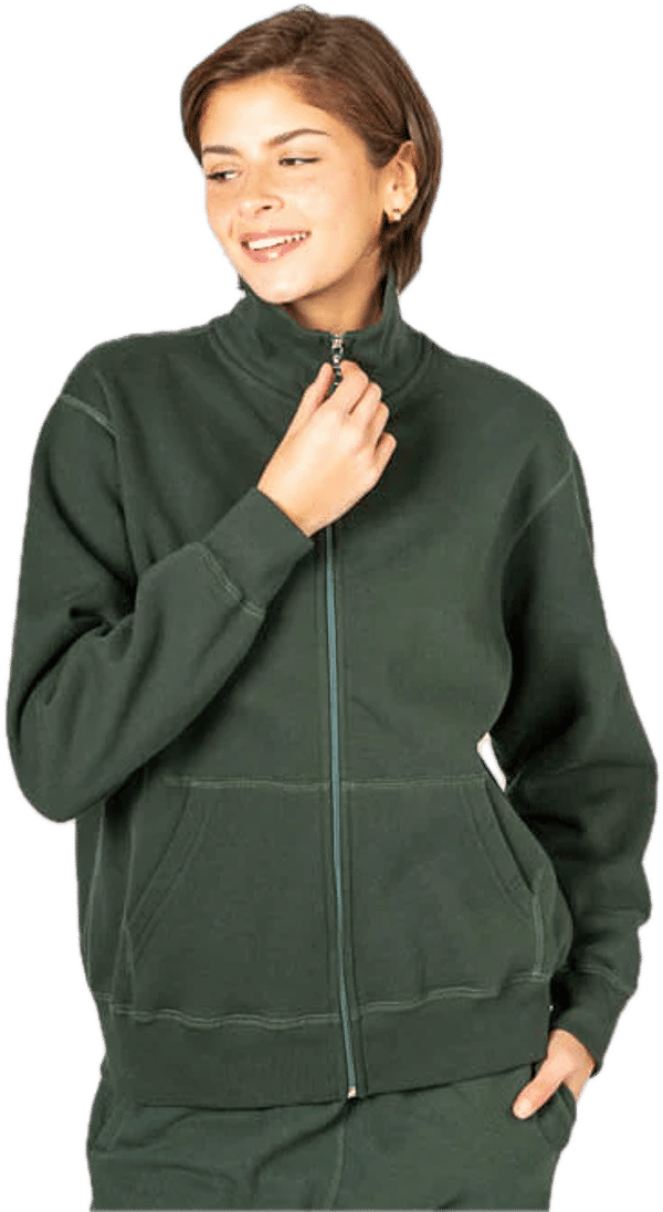 Am image of a Custom Redwood Classics St. Lawrence Jacket in Park Green!