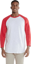 Am image of a Custom Redwood Classics Townball Tee in White/Red!