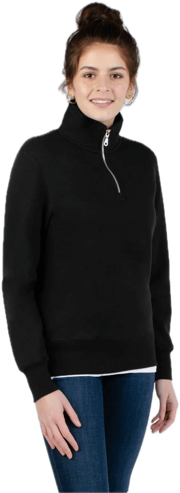 Am image of a Custom Redwood Classics Tremblant Zip Mock in Black!