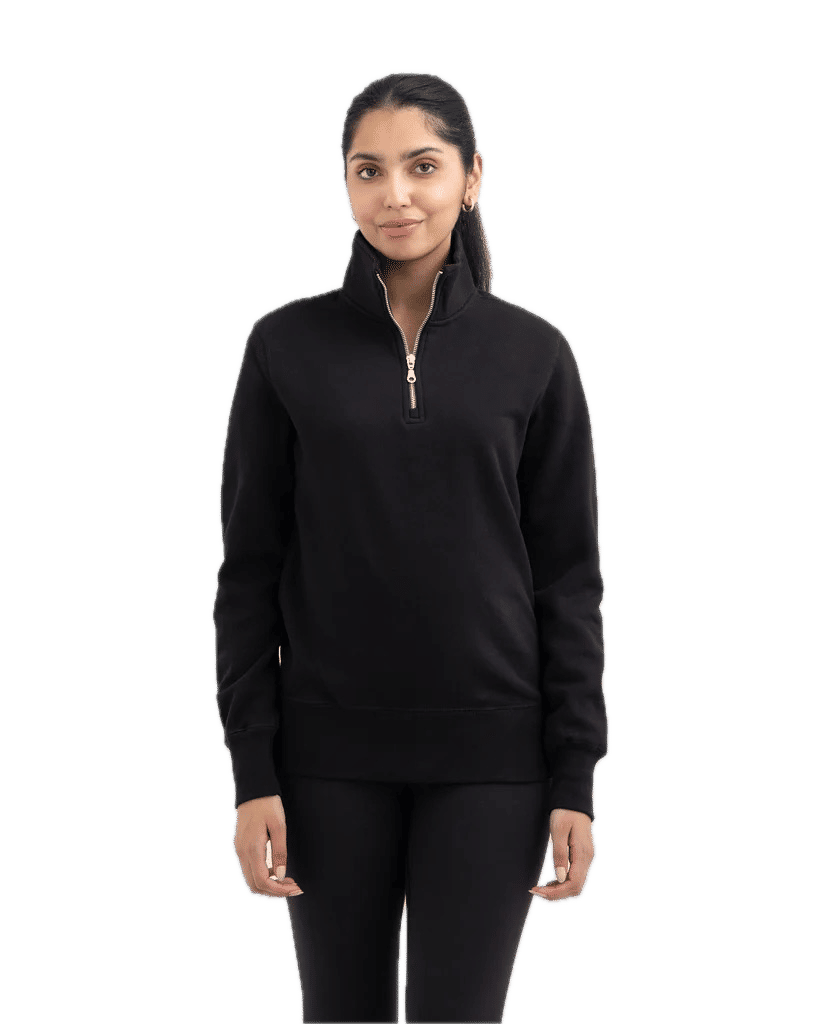 Redwood Classics Tremblant Zip Mock in Black