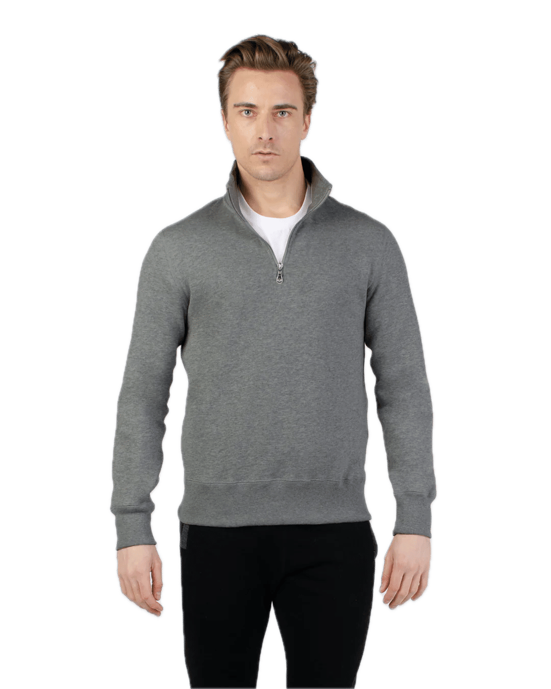 Redwood Classics Tremblant Zip Mock in Charcoal Mix