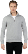 Am image of a Custom Redwood Classics Tremblant Zip Mock in Grey Mix!
