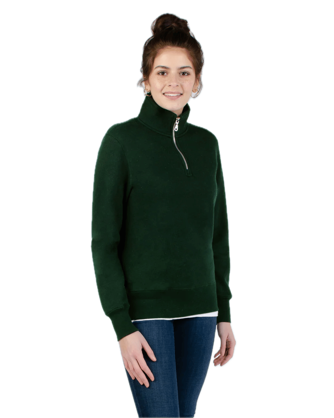 Redwood Classics Tremblant Zip Mock in Park Green