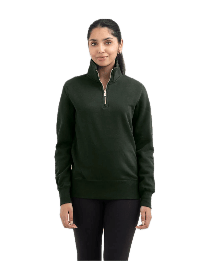 Redwood Classics Tremblant Zip Mock in Park Green