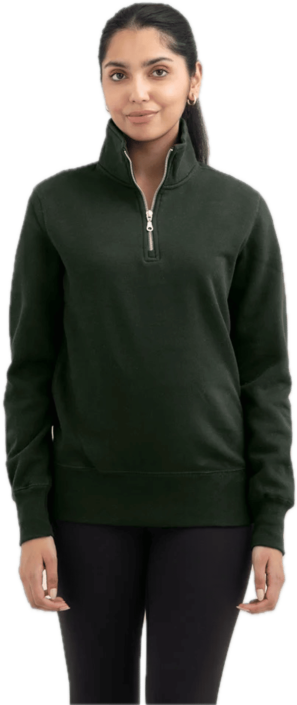 An image of a Custom Redwood Classics Tremblant Zip Mock in Park Green!