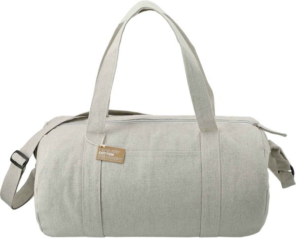 An image of a Custom Repose 10oz Recycled Cotton Barrel Duffel!