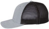 An image of a Custom Richardson Fitted Trucker with R Flex in Heather Grey/Black!