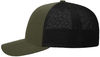 An image of a Custom Richardson Fitted Trucker with R Flex in Loden/Black!