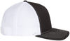 An image of a Custom Richardson Five Panel Trucker in Black/White!