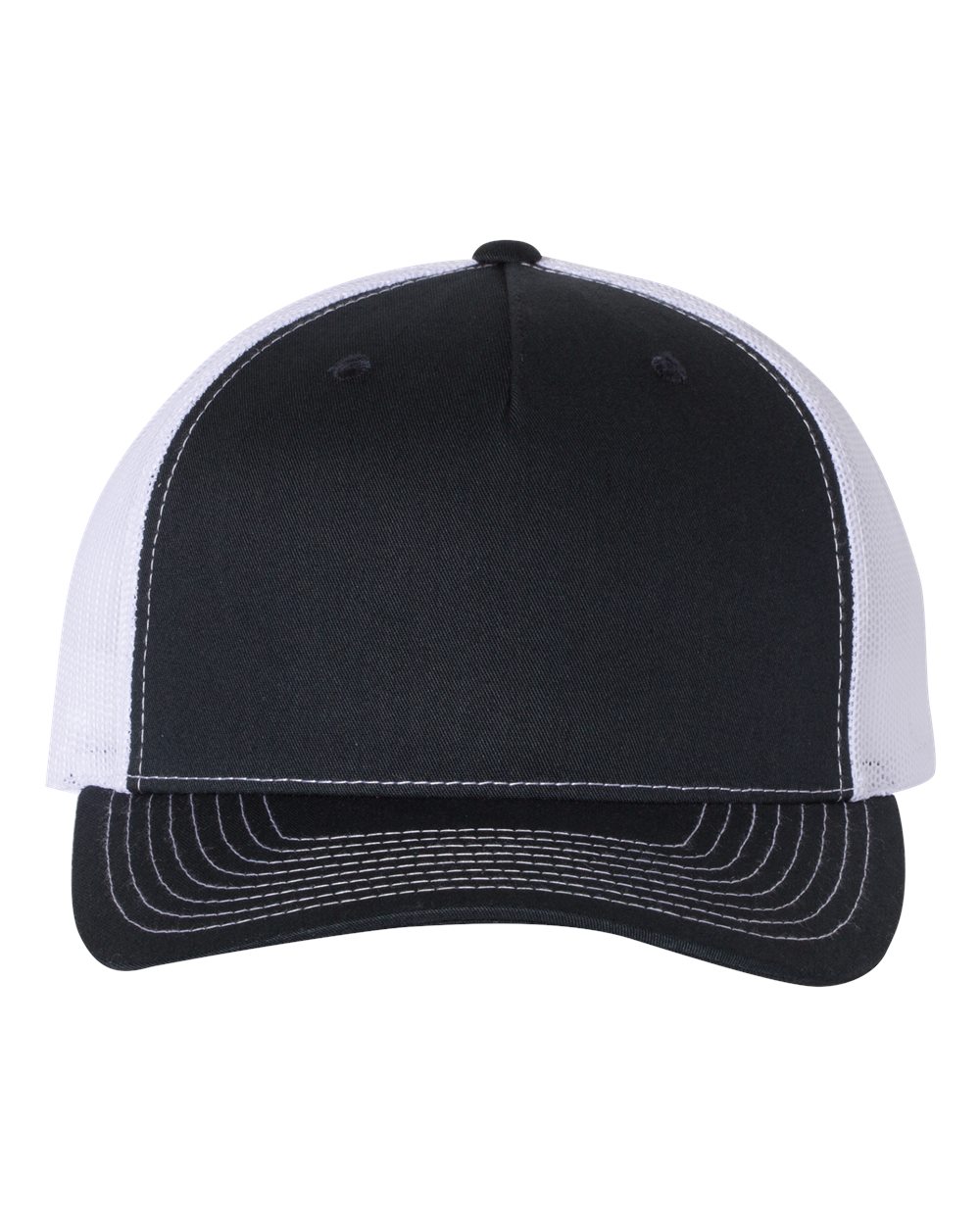 Richardson Five Panel Trucker in Navy/White
