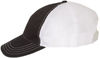 An image of a Custom Richardson Garment Washed Trucker Cap in Black/White!