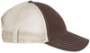 An image of a Custom Richardson Garment Washed Trucker Cap in Brown/Khaki!