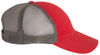 An image of a Custom Richardson Garment Washed Trucker Cap in Red/Charcoal!