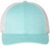 Am image of a Custom Richardson Low Pro Trucker Cap in Aruba Blue/Birch!