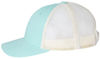 An image of a Custom Richardson Low Pro Trucker Cap in Aruba Blue/Birch!