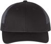 Am image of a Custom Richardson Low Pro Trucker Cap in Black!