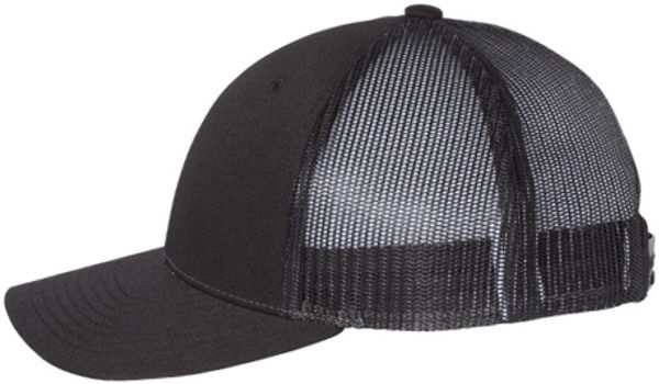 An image of a Custom Richardson Low Pro Trucker Cap in Black!
