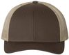Am image of a Custom Richardson Low Pro Trucker Cap in Brown/Khaki!