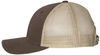 An image of a Custom Richardson Low Pro Trucker Cap in Brown/Khaki!