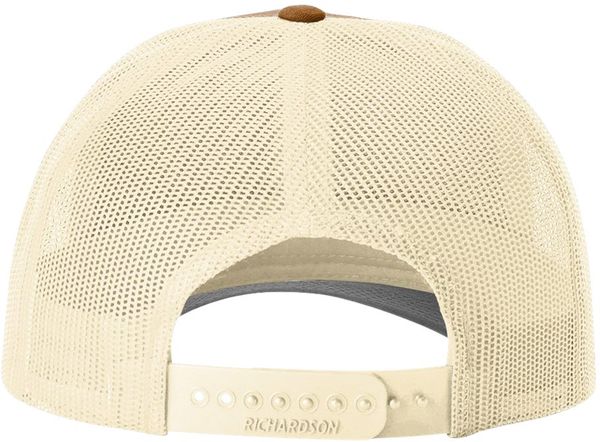 Am image of a Custom Richardson Low Pro Trucker Cap in Carmel/Birch!