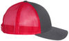 An image of a Custom Richardson Low Pro Trucker Cap in Charcoal/Red!