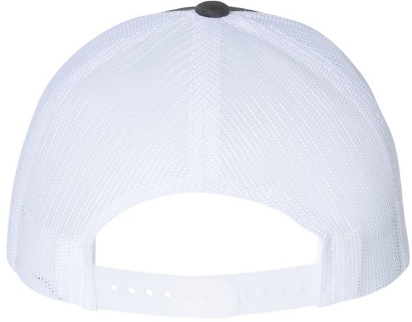 Am image of a Custom Richardson Low Pro Trucker Cap in Charcoal/White!