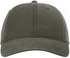 An image of a Custom Richardson Peach Twill Dad Hat in Army Green!