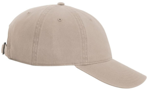 An image of a Custom Richardson Peach Twill Dad Hat in Dark Khaki!