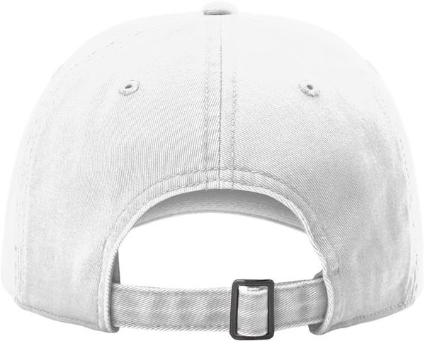 An image of a Custom Richardson Peach Twill Dad Hat in White!