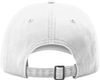 An image of a Custom Richardson Peach Twill Dad Hat in White!