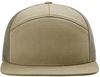 An image of a Custom Richardson Seven Panel Trucker Cap in Pale Khaki/Loden!