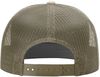 An image of a Custom Richardson Seven Panel Trucker Cap in Pale Khaki/Loden!