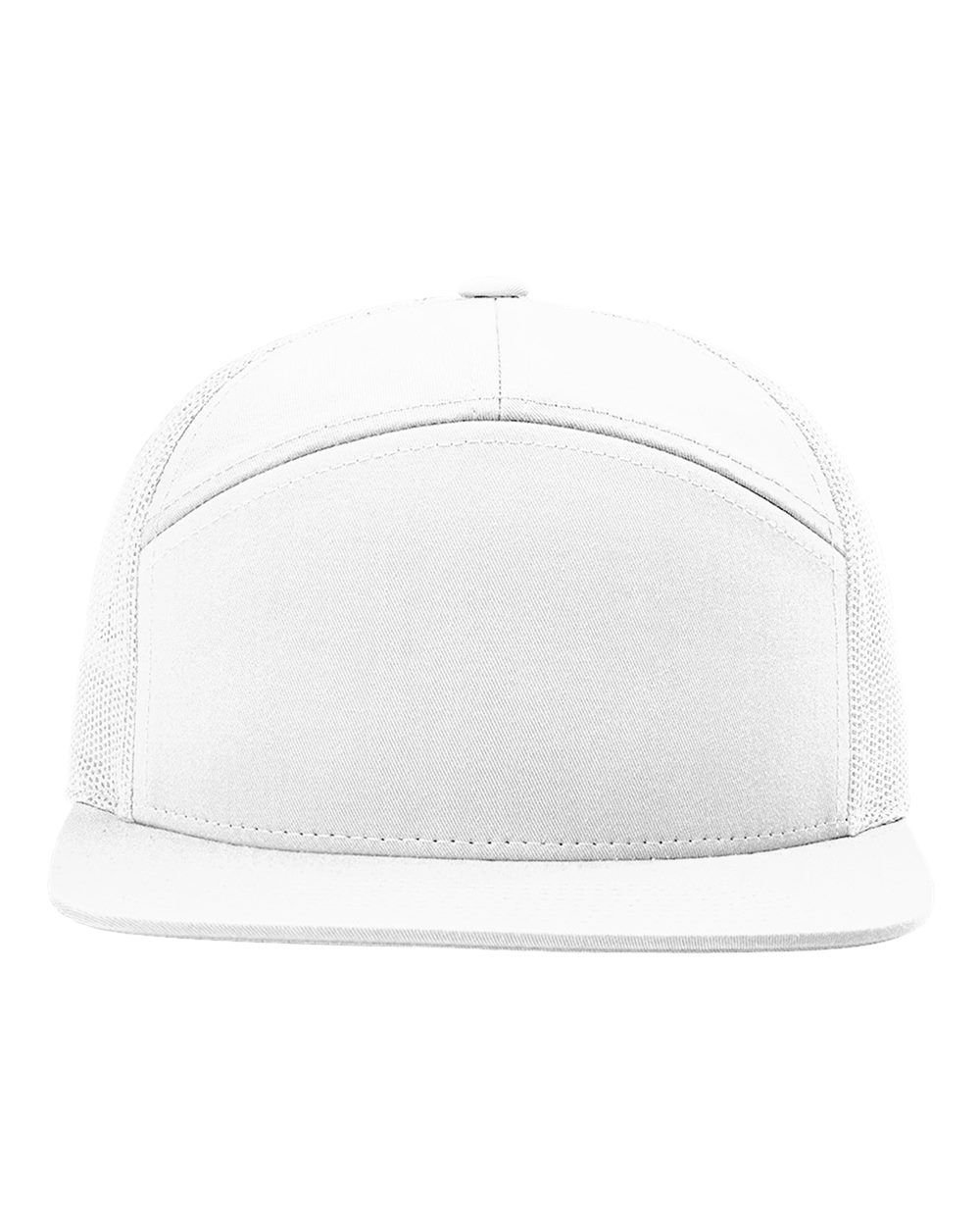 Richardson Seven Panel Trucker Cap in White