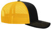 An image of a Custom Richardson Snapback Trucker Cap in Black/Gold!