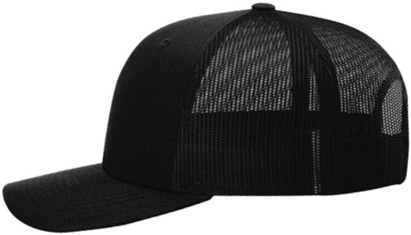 An image of a Custom Richardson Snapback Trucker Cap in Black!