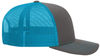 An image of a Custom Richardson Snapback Trucker Cap in Charcoal/Neon Blue!